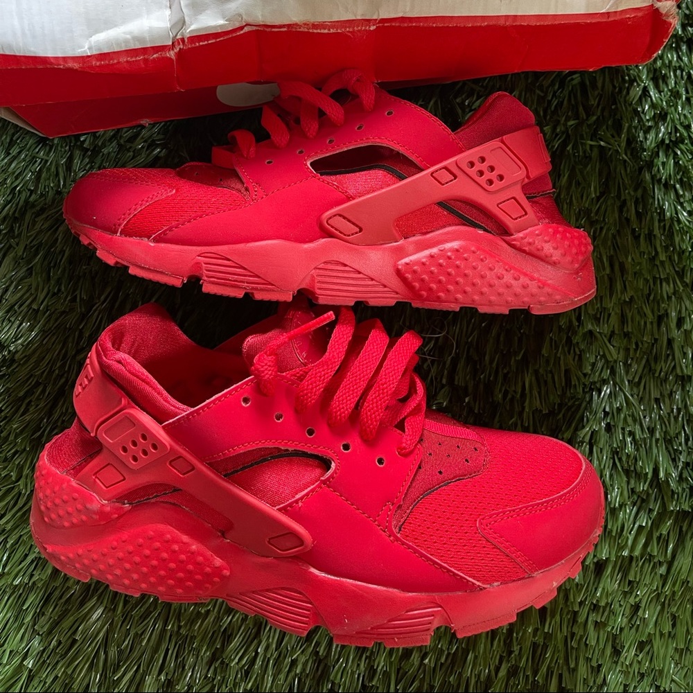 Red Nike Huarache Sneakers. Like New, Barely Worn.
